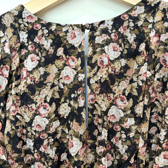 Cami NYC Hedy Ruffled Floral Silk Chiffon Midi Dress Size S Y2K Fairy Whimsigoth - Picture 13 of 16